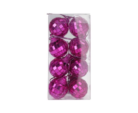 საახალწლო სათამაშო სარკისებრი ბურთი mirror ball 8pcs 3 სმ 2ass clr