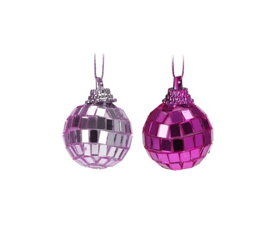 საახალწლო სათამაშო სარკისებრი ბურთი mirror ball 8pcs 3 სმ 2ass clr