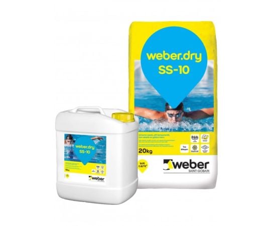 Гидроизоляционный раствор двухкомпонентный Weber.dry SS-10 30 кг