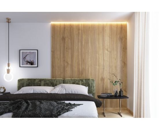 Wall panel MDF Super Profil 12117 2800x117x12 mm 0.3276 m² oak