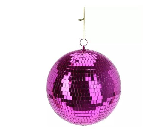 Christmas toy mirror ball 25 cm 2ass fuchsia