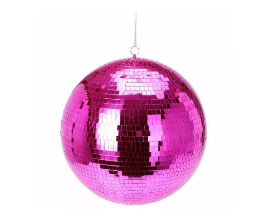 Christmas toy mirror ball 50 cm fuchsia