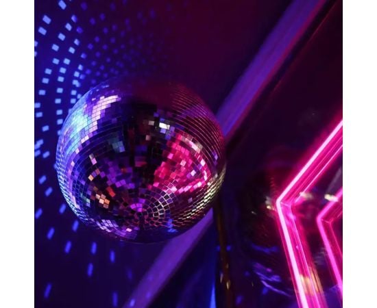 Christmas toy mirror ball 50 cm fuchsia