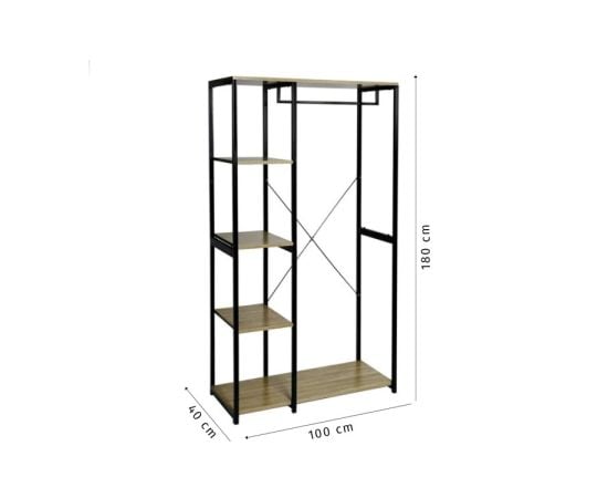 Rack with hanger 180/100/40 cm