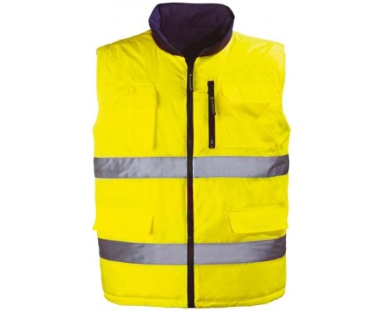 Vest reversible insulated Coverguard HI-WAY 7HWGYL L yellow