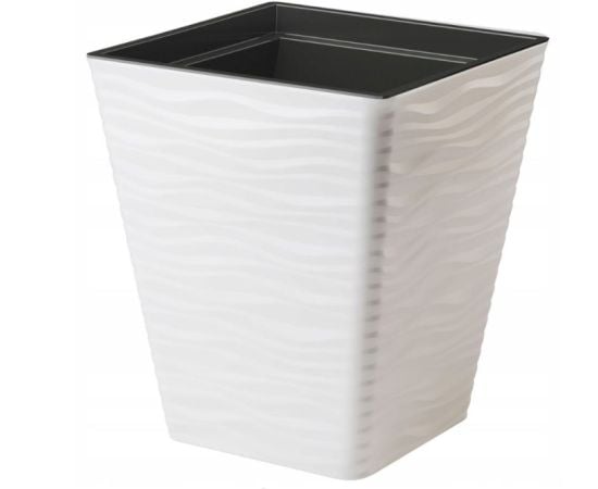 Горшок пластиковы для цветов FORM PLASTIC Sahara Dunes square 3940-011 Ø40 белый