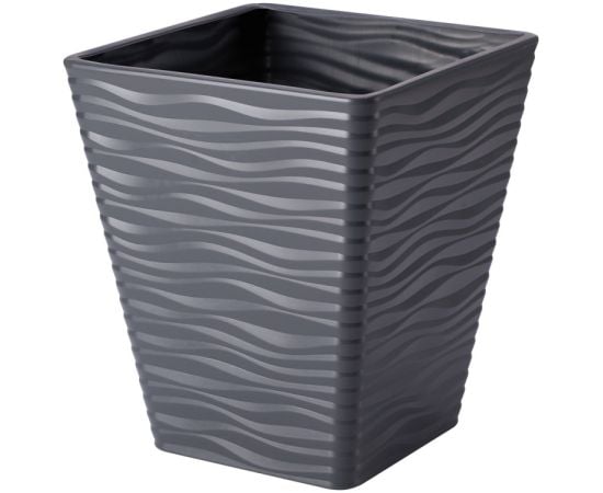 Горшок пластиковы для цветов FORM PLASTIC Sahara Dunes square 3940-014 Ø40 антрацит