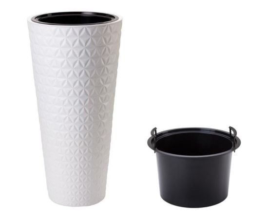 Plastic pot FORM PLASTIC 2930-011 Diamond Slim-30 white 25 L