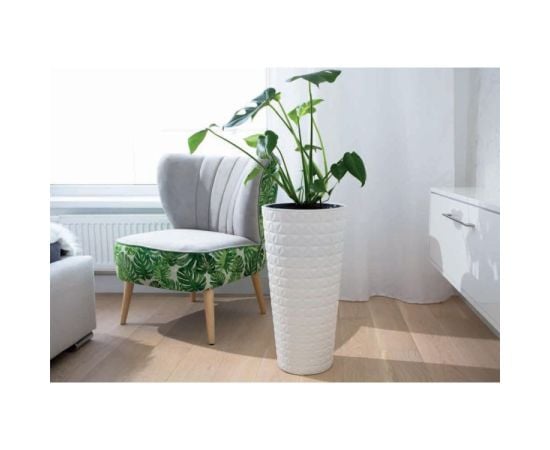 Plastic pot FORM PLASTIC 2930-011 Diamond Slim-30 white 25 L