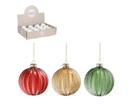 New Year's decoration glass ball 8 cm