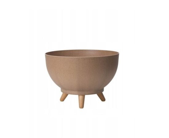 Flower pot with legs FORM PLASTIC Bowl Satina Eco 40 natural wood