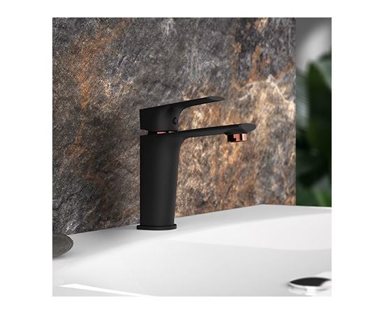 Washbasin faucet Rubineta Modena 18 BK RG black