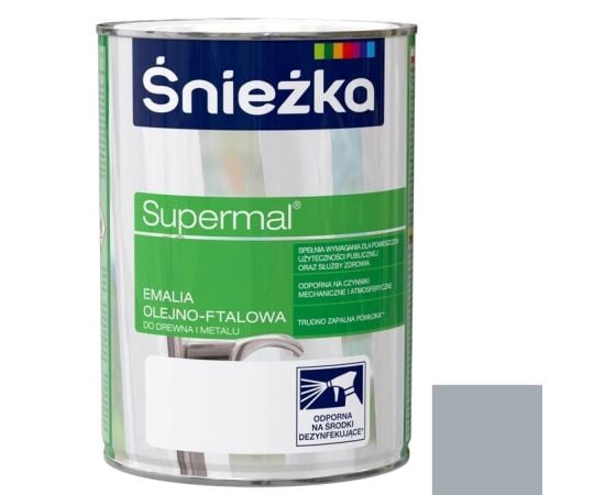 Enamel oil-phthalic Sniezka Supermal 800 ml glossy steel