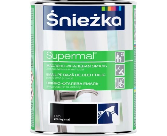 Эмаль масляно-фталевая Sniezka Supermal F530 800 мл глянцевая темно синяя