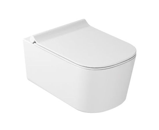 Wall mounted toilet bowl with lid GALASSIA MEG11 PRO white