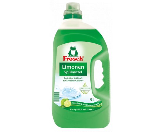 Dishwashing liquid with green lime Frosch 5000 ml