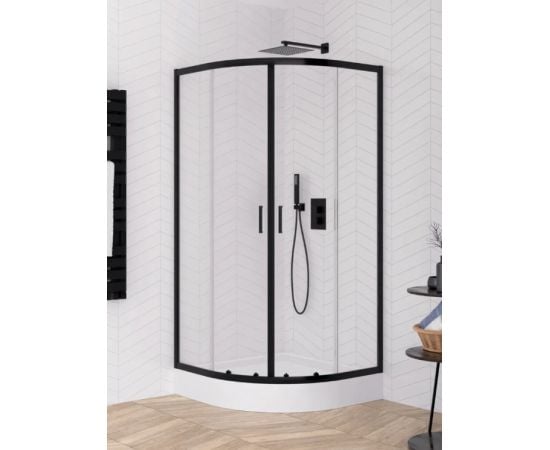 Shower cabin New Trendy Suvia Black ZS-0010 90x90x201cm-5mm (transparent glass -profile black)