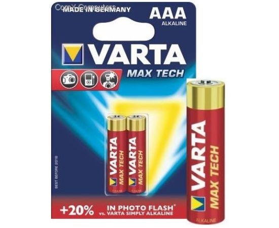 Батареика VARTA Alkaline Max Tech AAA 1.5 V 2 шт