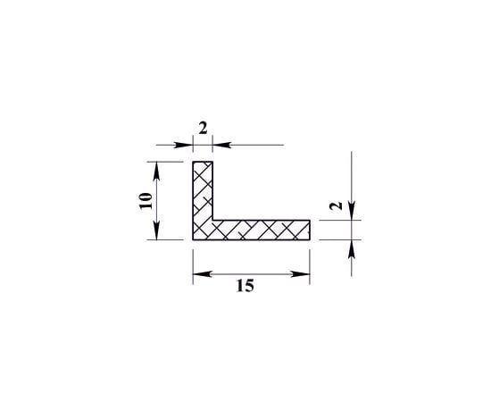 Aluminum corner PilotPro Silver 15х10х2 2 m