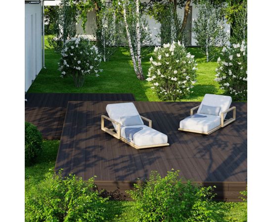 ტერასის დაფა Bergdeck S140 BB1105 Ebony 140x25x2200 მმ