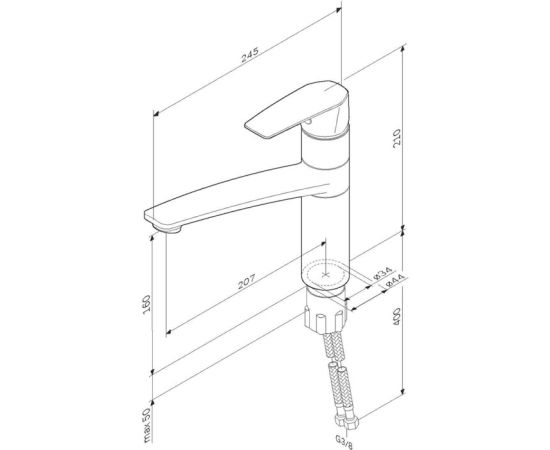 Kitchen faucet AM.PM Gem F90A00000 chrome