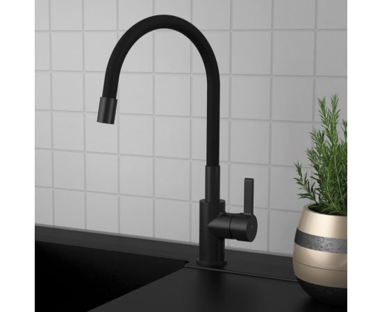 Kitchen faucet Rubineta Flexy 33 BK2 with silicone spout