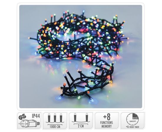 Christmas garland micro cluster 500l multi spool