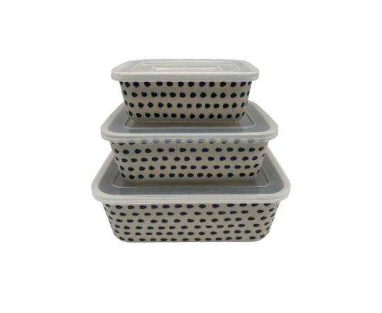 Set of bamboo containers MG-1949 3pcs