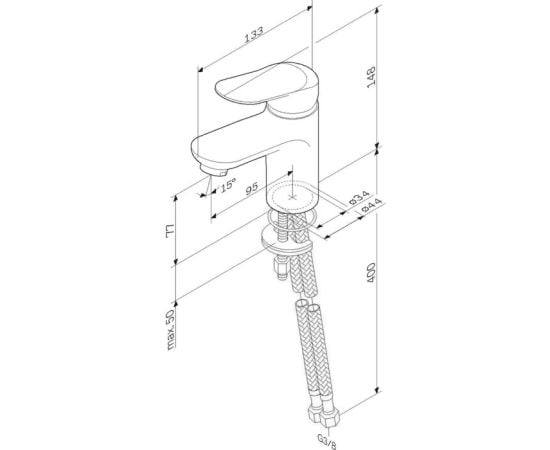 Washbasin faucet AM.PM Sunny chrome