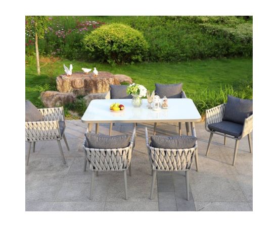 Garden furniture set table and 6 chairs JHA-16013