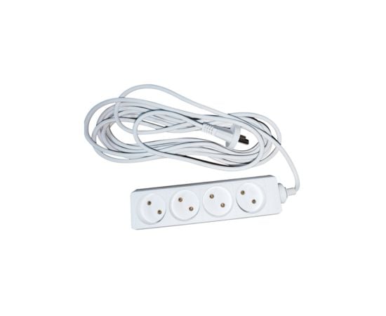 Extension cord LINUS 4x5m white LIN-WO4x5M