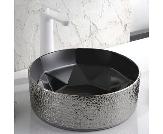 Умывальник накладной Osis Art basin 8457BYH Black 40,5x14 см