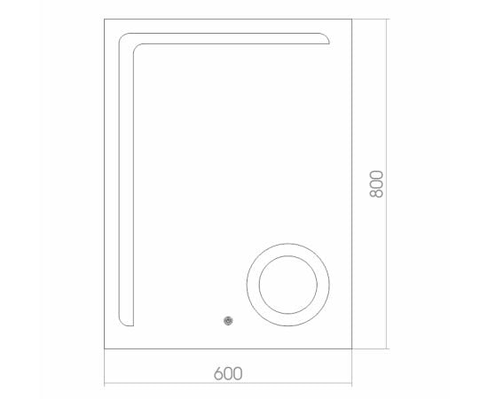 Mirror Silver Mirrors Clio 600x800 mm, touch switch