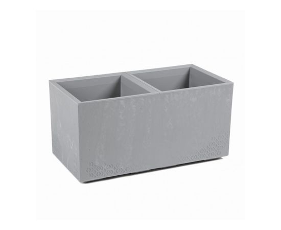 Горшок цветочный LAMELA KARO ECO recycled concrete 78x39x39,4 см