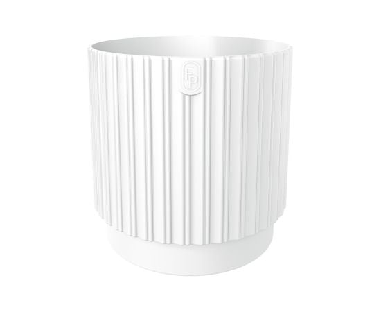 Flower pot FORM-PLASTIC Mika Cyli Petit Eco Recycled 26 white