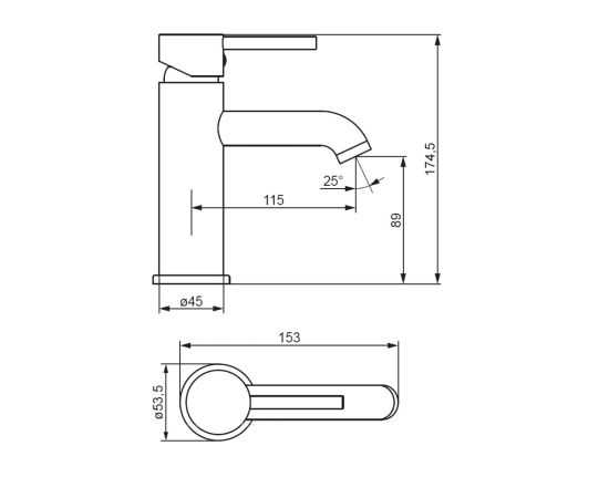 Washbasin mixer Damixa 360210000 Scandinavian Pure Chrome