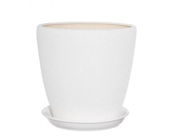 Flower Pot Ceramical Grace N1 White Silk