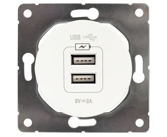 Розетка USB DPM Soul SEU1028W 2 местная белая