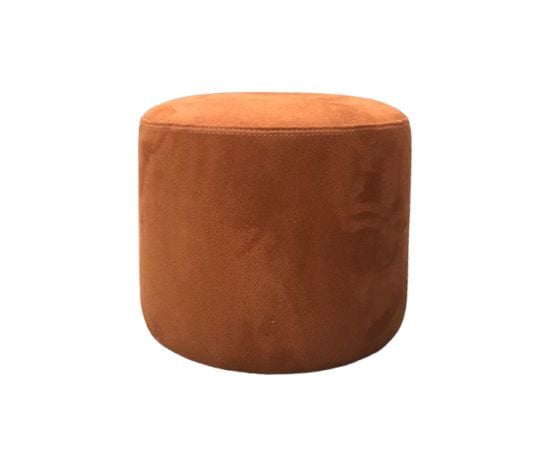 Pouf round alcantara 34х30 orange