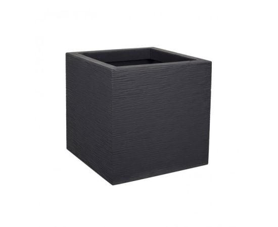 Plastic pot EDA Plastiques CARRE GRAPHIT 29,5 X 29,5 X 29,5cm 21l