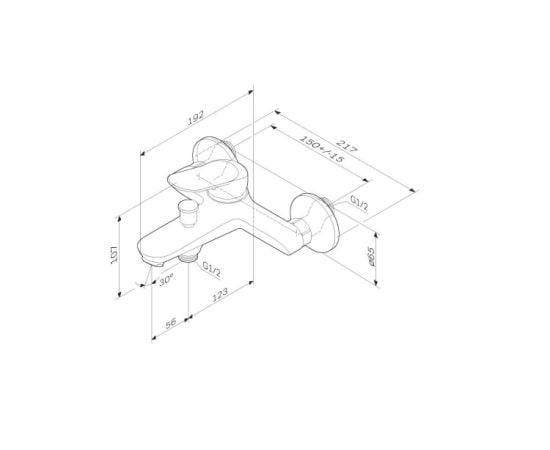 Bath faucet AM.PM Sunny F85C10000 chrome