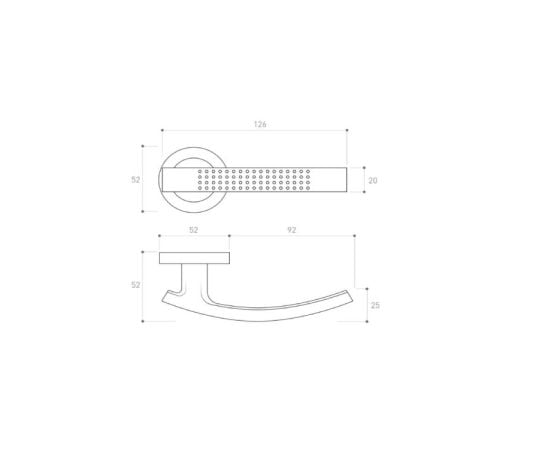 Door handle rossete Metal-Bud ASTRA VAOC with plumbing wrap SNOCHW