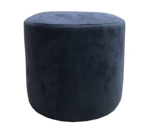 Pouf round alcantara 34х30 dark blue