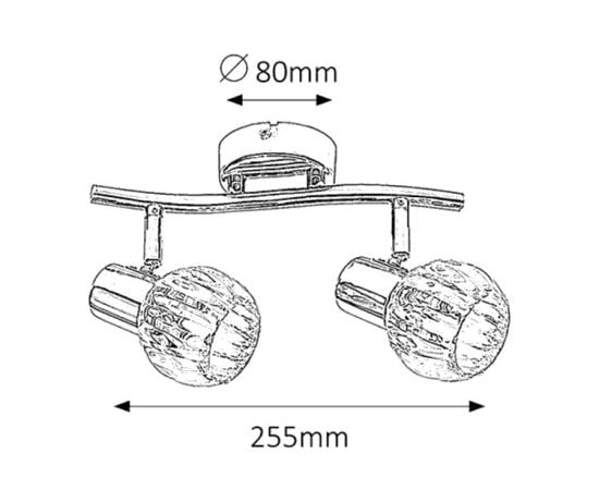 Spot lamp Rabalux Lauren 6092 E14 2X MAX 40W