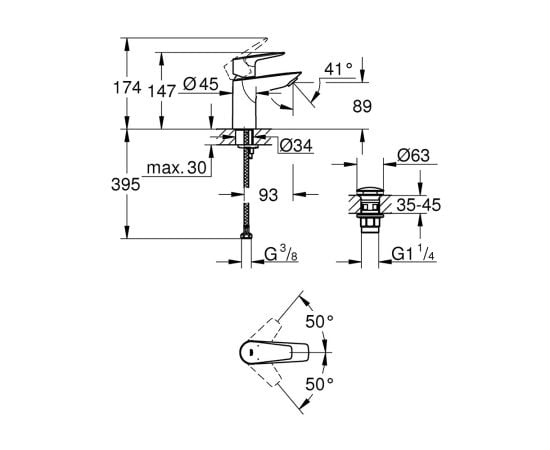 Washbasin Mixer Grohe 23580001