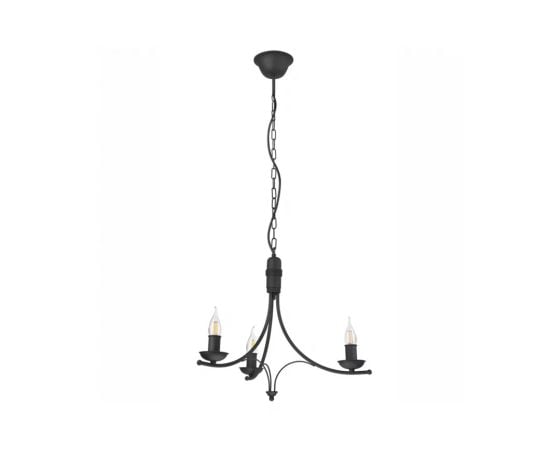 Chandelier Lamkur 3 E27 metal black LUCY 44088