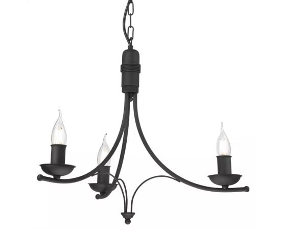 Chandelier Lamkur 3 E27 metal black LUCY 44088