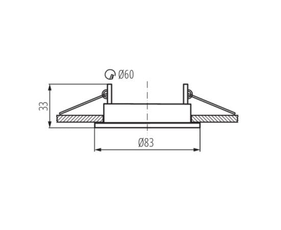 სანათი წერტილოვანი Kanlux ALOR DSO-B 26791 Gx5.3/GU10 1x MAX 35W