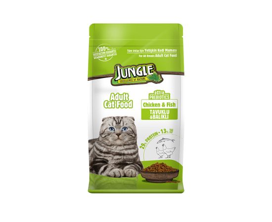 Dry cat food Jungle chicken and fish 1,5kg