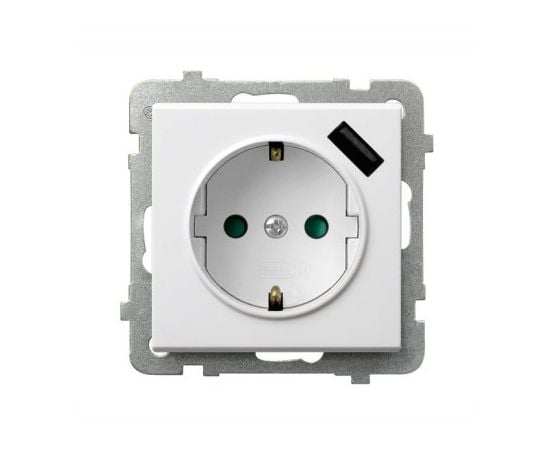 Socket OSPEL 1 16A USB with grounding